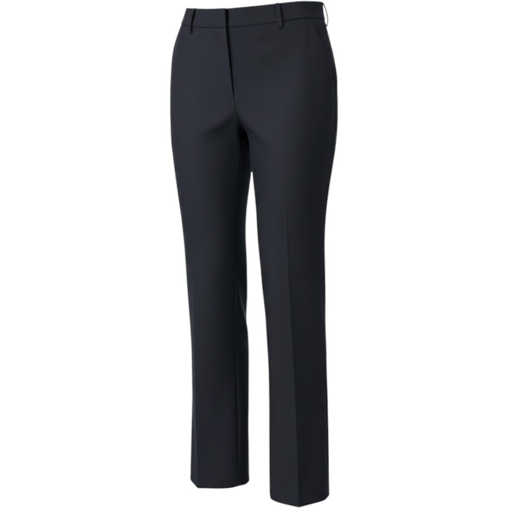 LOFT Navy Blue High Waist Curvy Trouser Pants Size 10 Wide Leg Professional